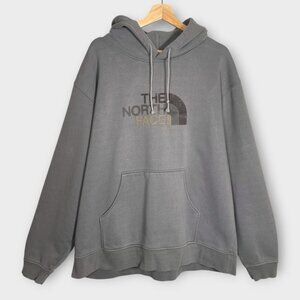 The North Face A5 Series Mens XL Hoodie Sweatshirt Gray Heavyweight Fade Logo